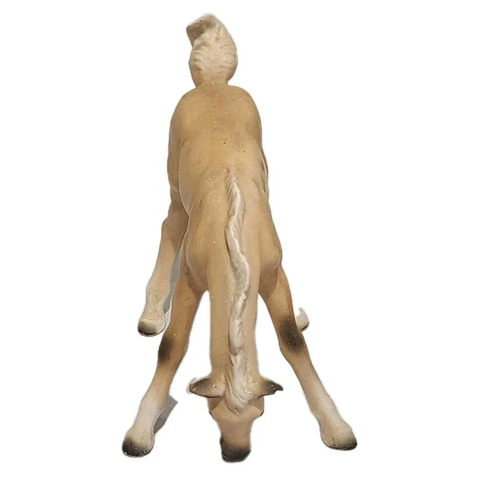 Set Of 3 Vintage Lefton Porcelain Palomino Horse Figurines 80520